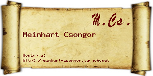 Meinhart Csongor névjegykártya